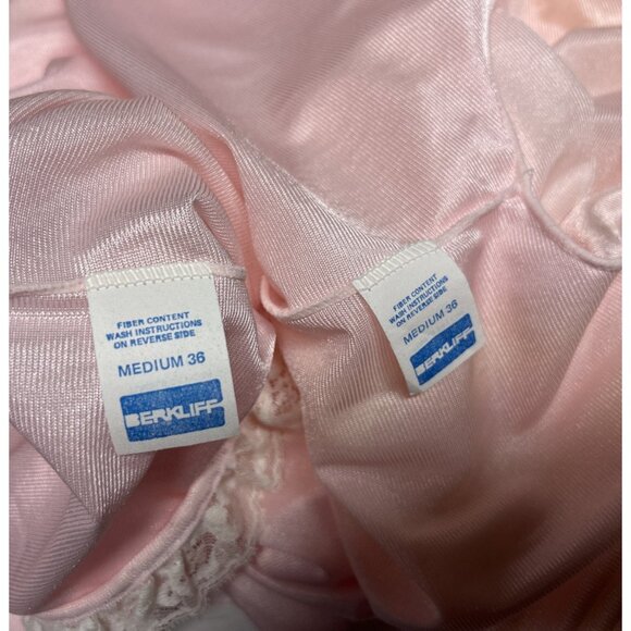Berkliff Women’s 2 Pc. Nightgown Set Peignoir Light Pink M Flawed - Picture 5 of 12